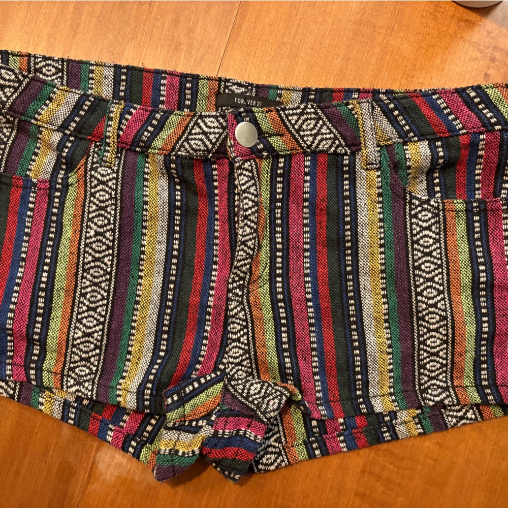 Forever 21 Multicolor Striped Shorts